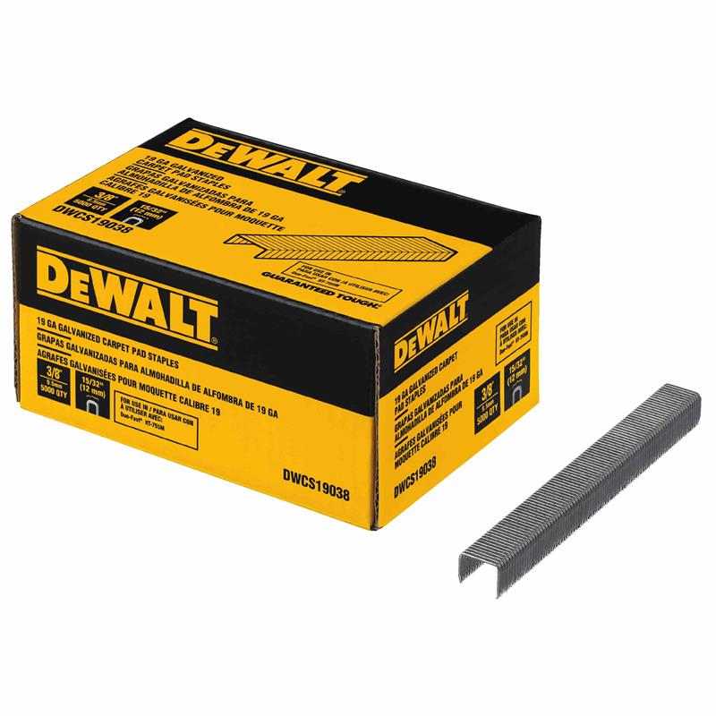 dewalt dwcs19038 19 gauge carpet pad staples | Spears Construction Supply